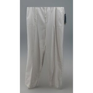 Vntg Koret Francisca Basic Polyester /‎ Cotton Pull-On Pants Women's White 16